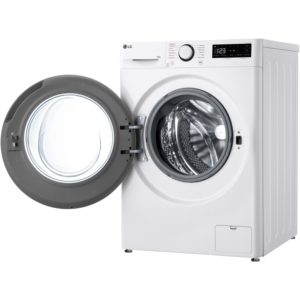 LG F4Y510WBLN1 Washing Machine, 10kg, 1400 Spin, White, A Rated