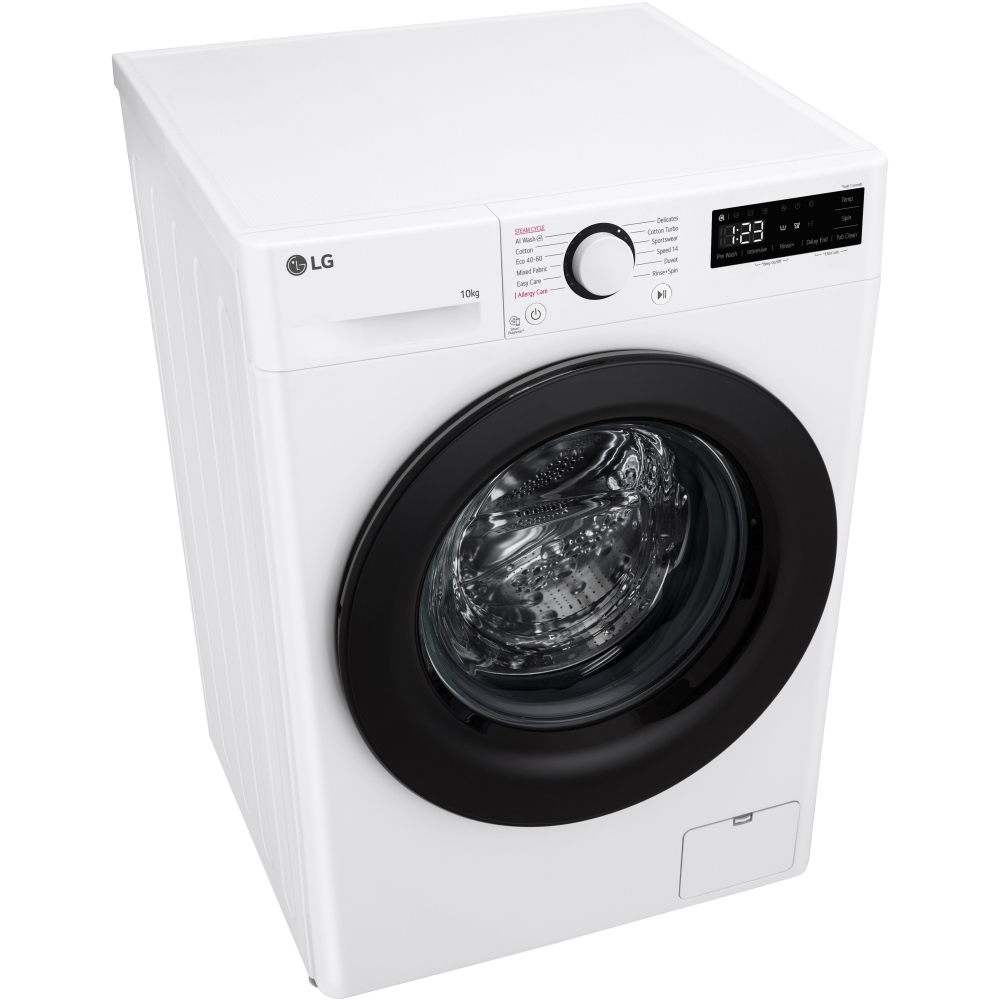LG F4Y510WBLN1 Washing Machine, 10kg, 1400 Spin, White, A Rated