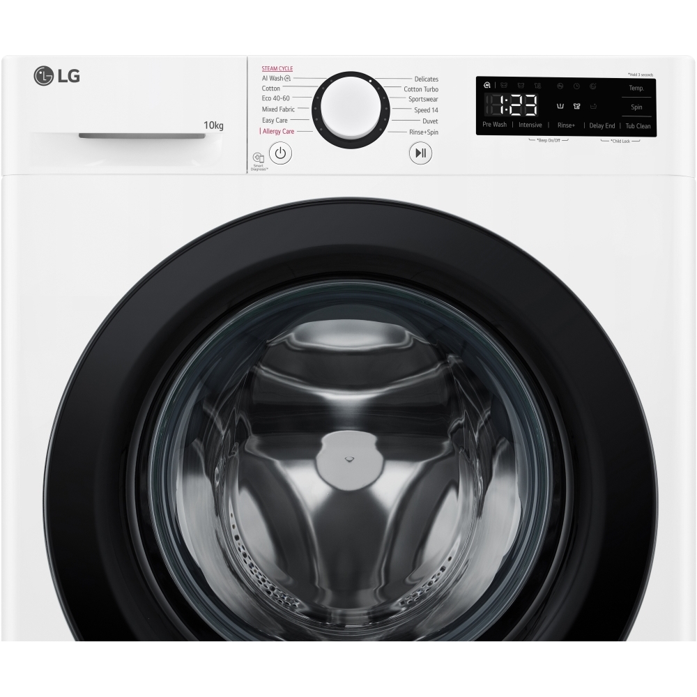 LG F4Y510WBLN1 Washing Machine, 10kg, 1400 Spin, White, A Rated
