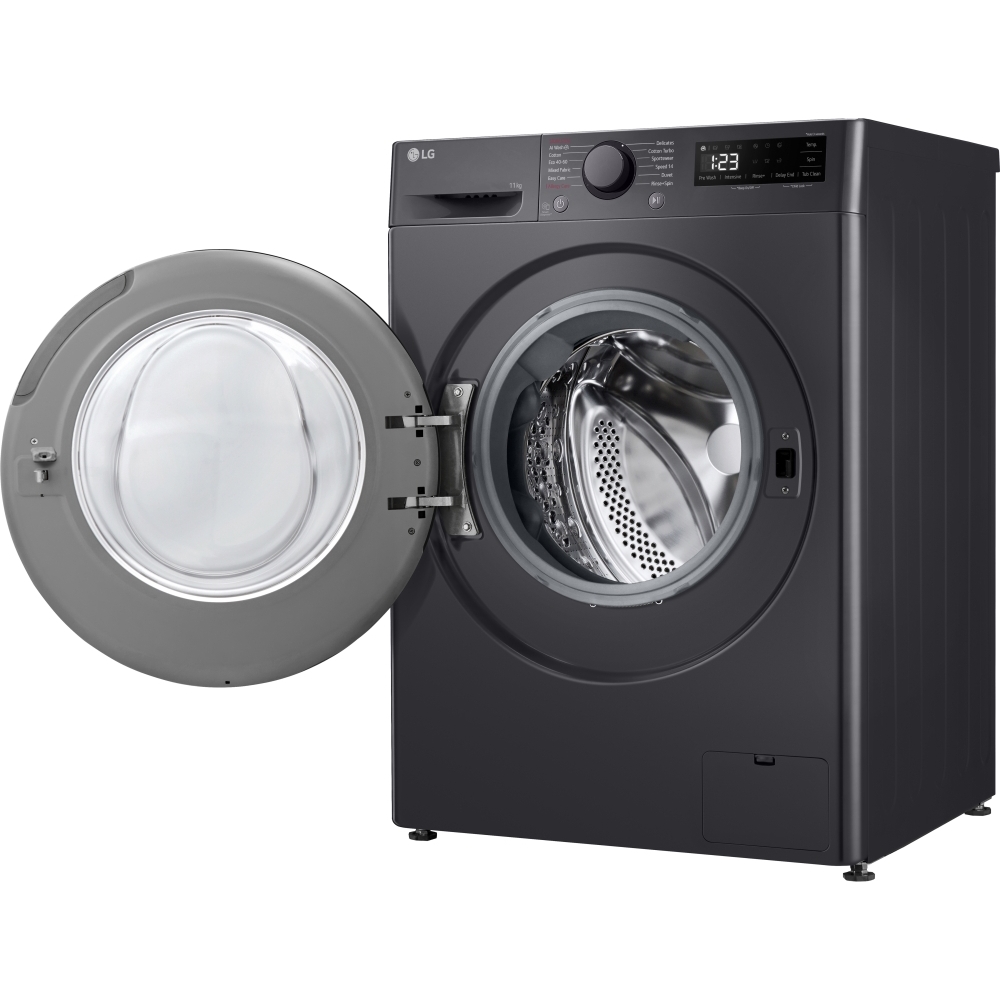 LG F4Y511GBLN1 Washing Machine, 11kg, 1400 Spin, Grey, A Rated