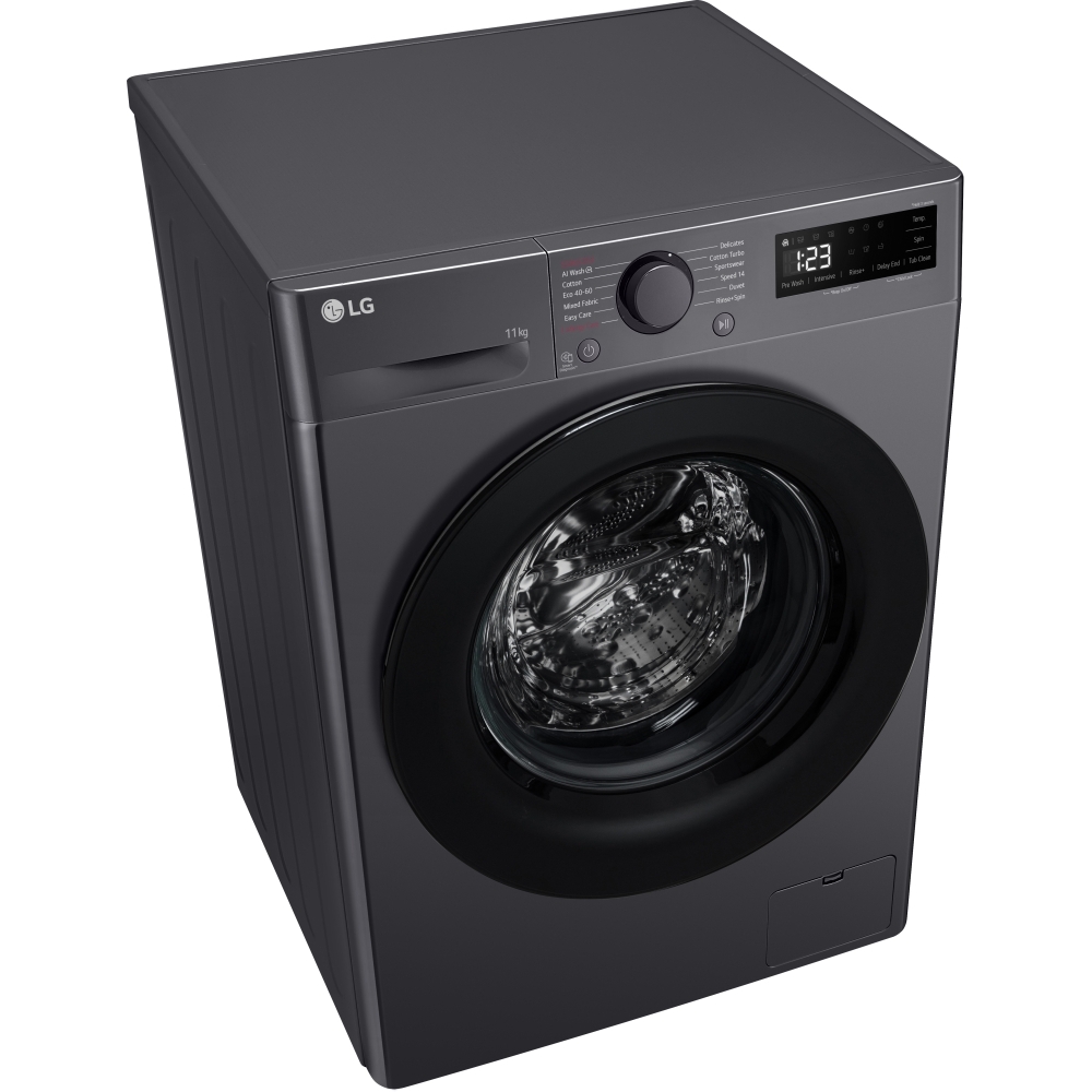 LG F4Y511GBLN1 Washing Machine, 11kg, 1400 Spin, Grey, A Rated