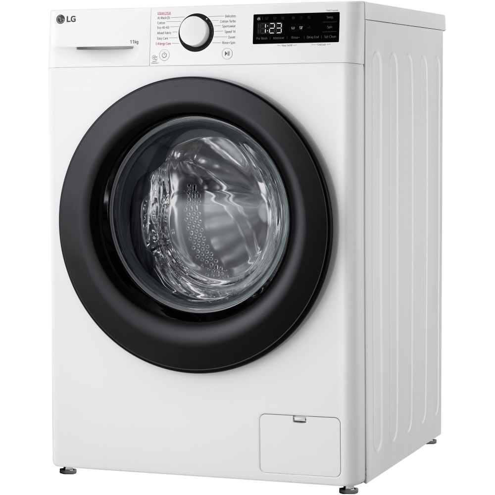 LG F4Y511WBLN1 Washing Machine, 11kg, 1400 Spin, White, A Rated