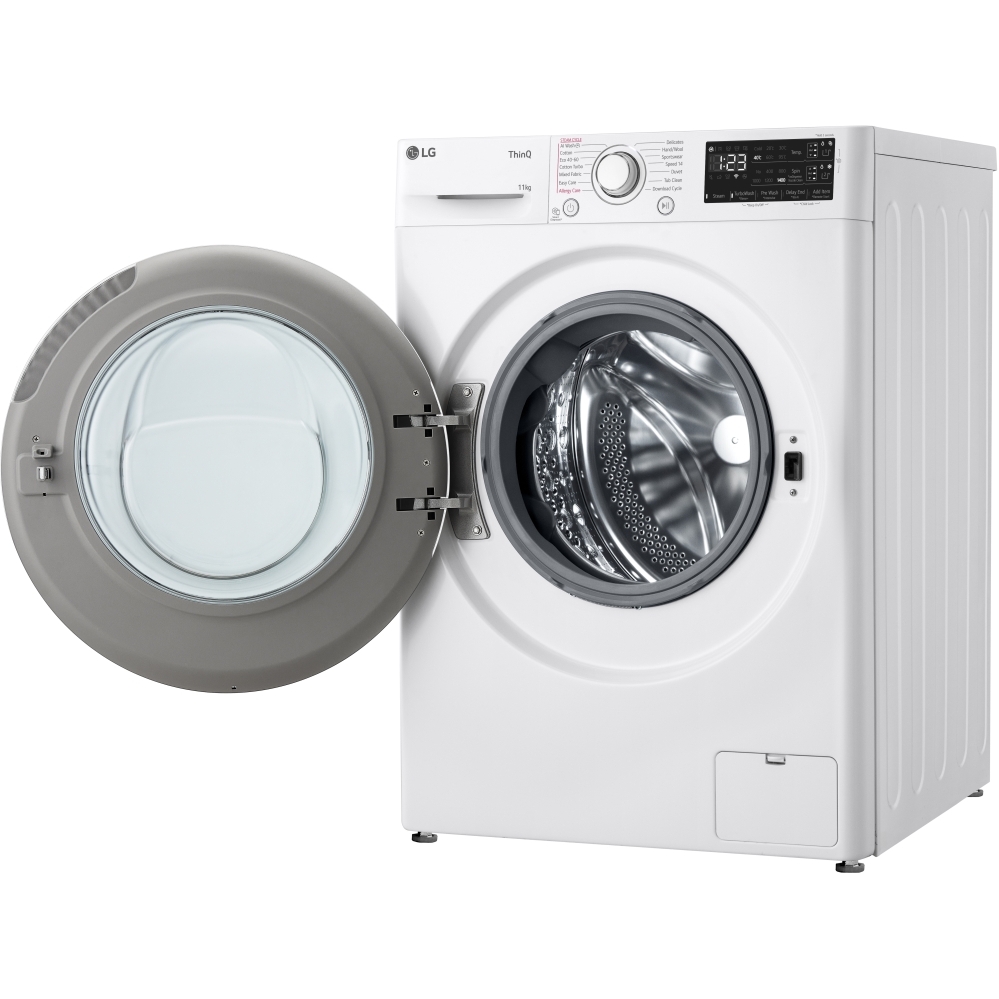 LG F4Y511WWLA1 Series 4 11kg TurboWash&trade; Washing Machine, 1400 Spin, White, A Rated