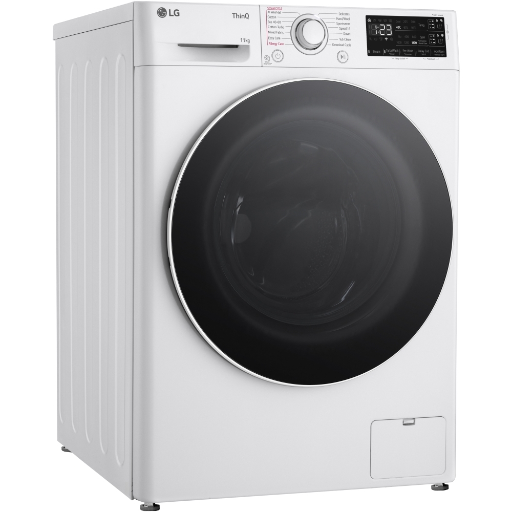LG F4Y511WWLA1 Series 4 11kg TurboWash&trade; Washing Machine, 1400 Spin, White, A Rated