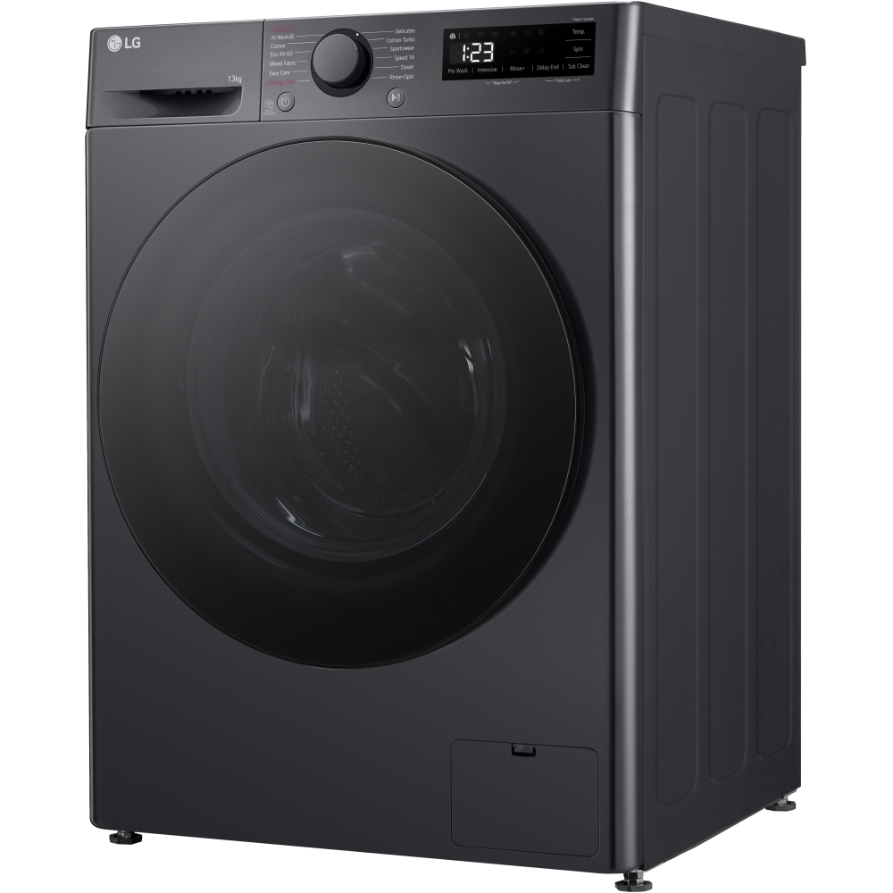 LG F4Y513GBLN1 Washing Machine, 13kg, 1400 Spin, Grey, A Rated