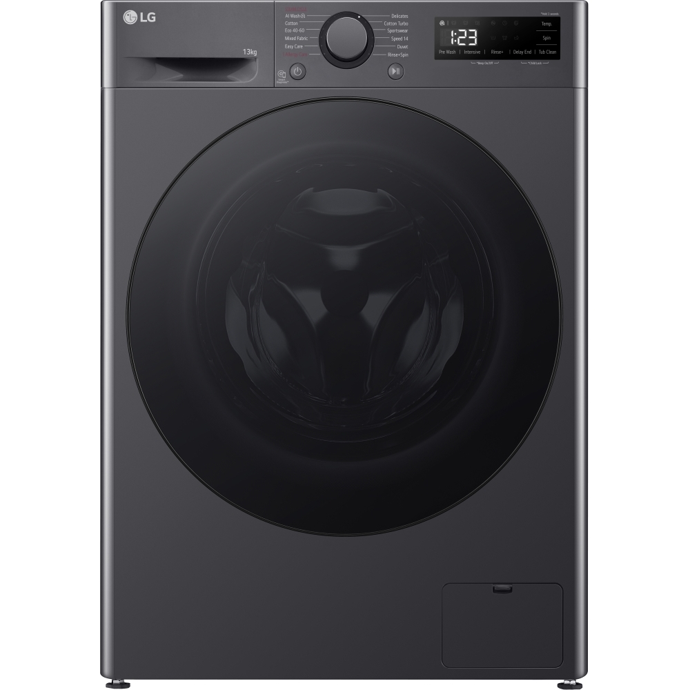 LG F4Y513GBLN1 Washing Machine, 13kg, 1400 Spin, Grey, A Rated
