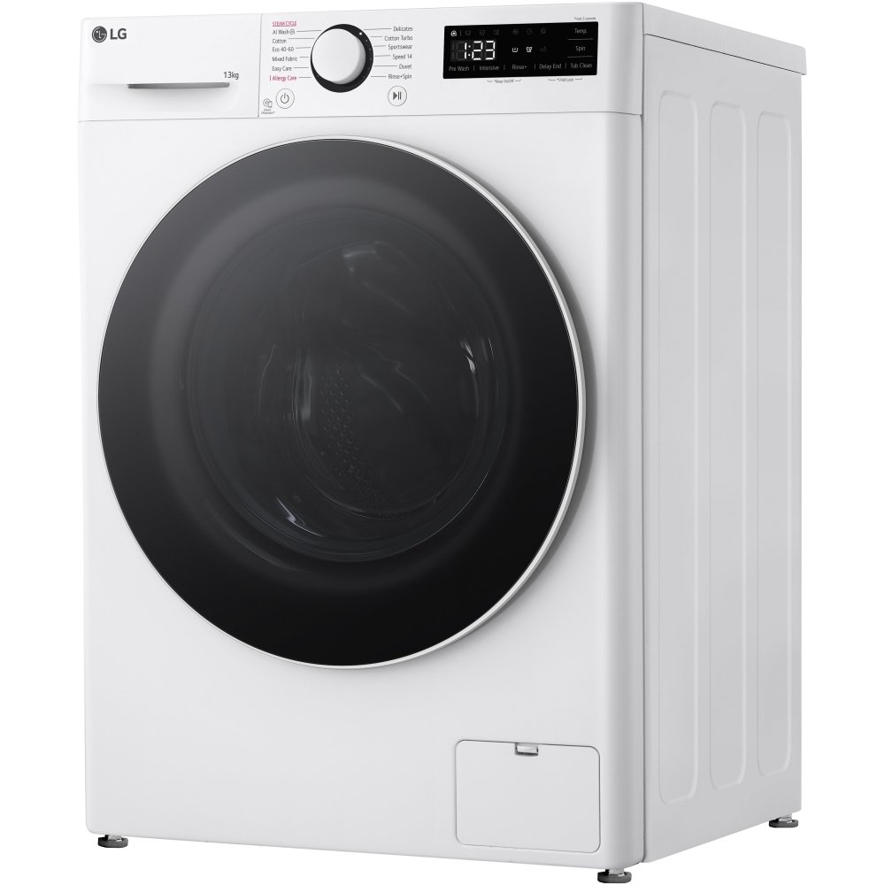 LG F4Y513WWLN1 Washing Machine, 13kg, 1400 Spin, White, A Rated