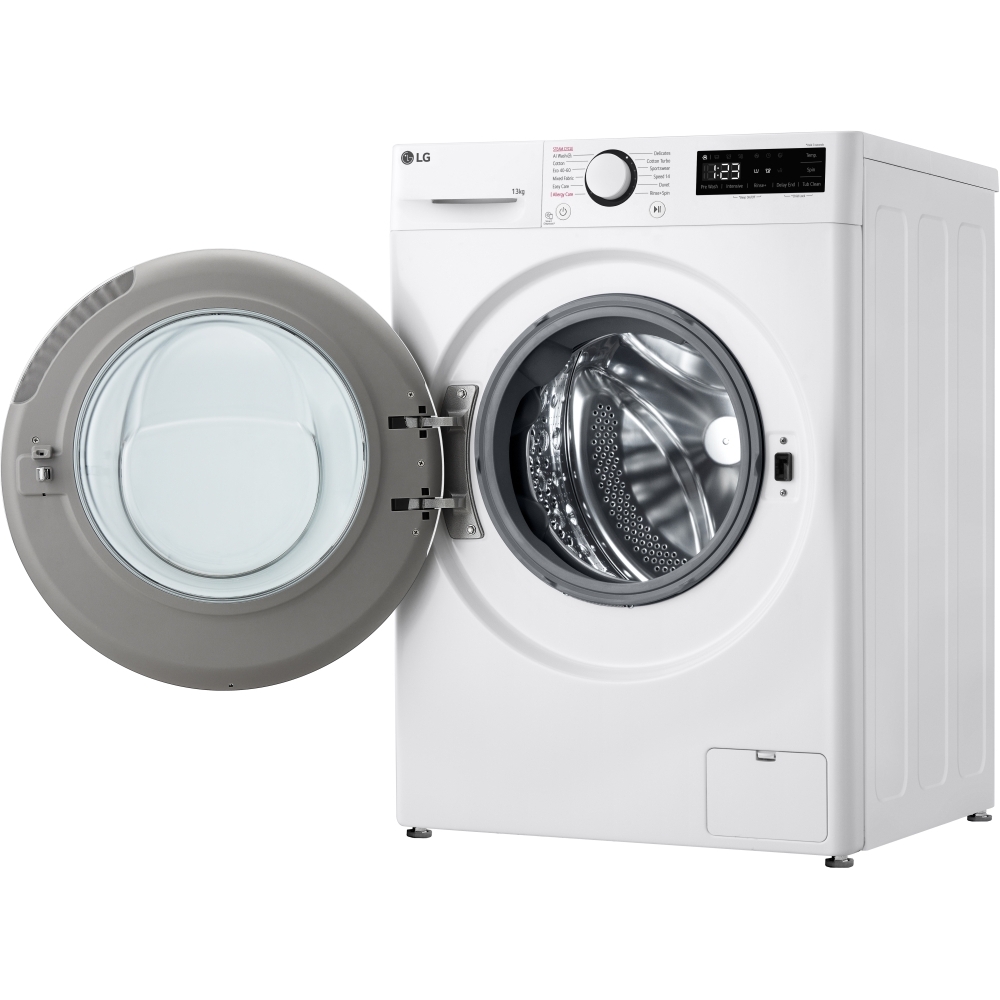LG F4Y513WWLN1 Washing Machine, 13kg, 1400 Spin, White, A Rated