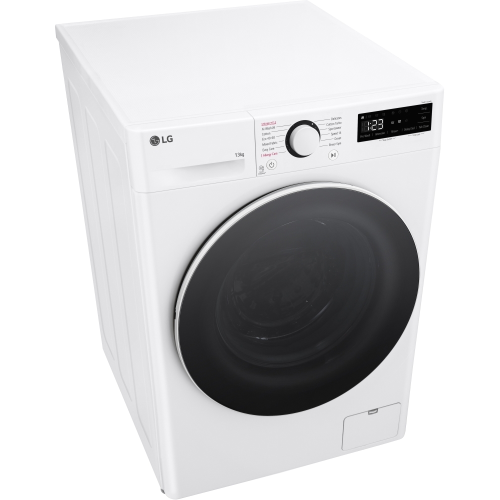 LG F4Y513WWLN1 Washing Machine, 13kg, 1400 Spin, White, A Rated