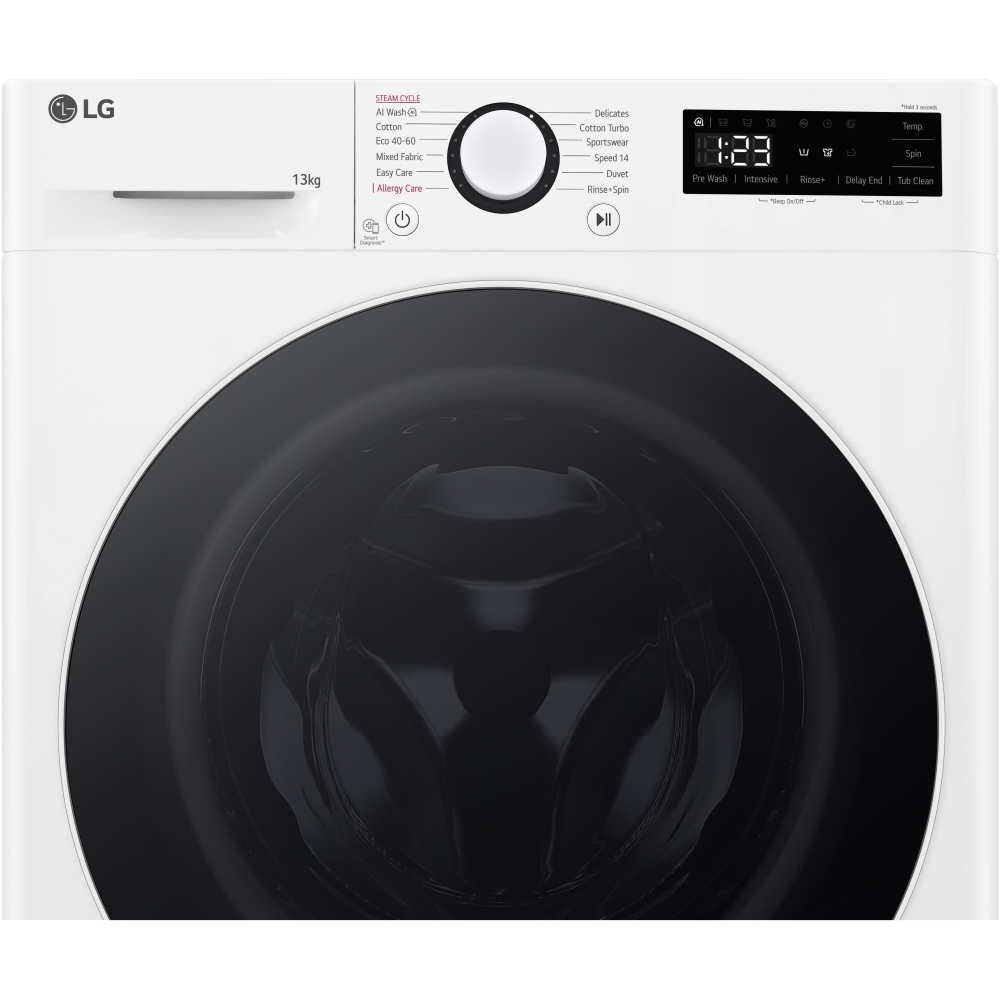 LG F4Y513WWLN1 Washing Machine, 13kg, 1400 Spin, White, A Rated
