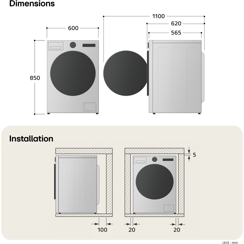 LG F4Y711NCTN1 Washing Machine
