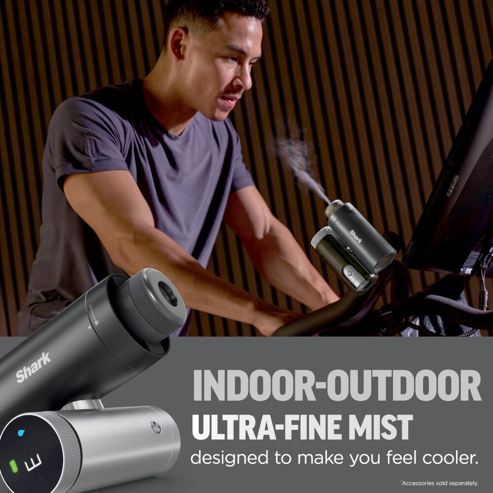 Shark FA022UK ChillPill 3-in-1 Fan, Mist & InstaChill System, Carbon, Grey