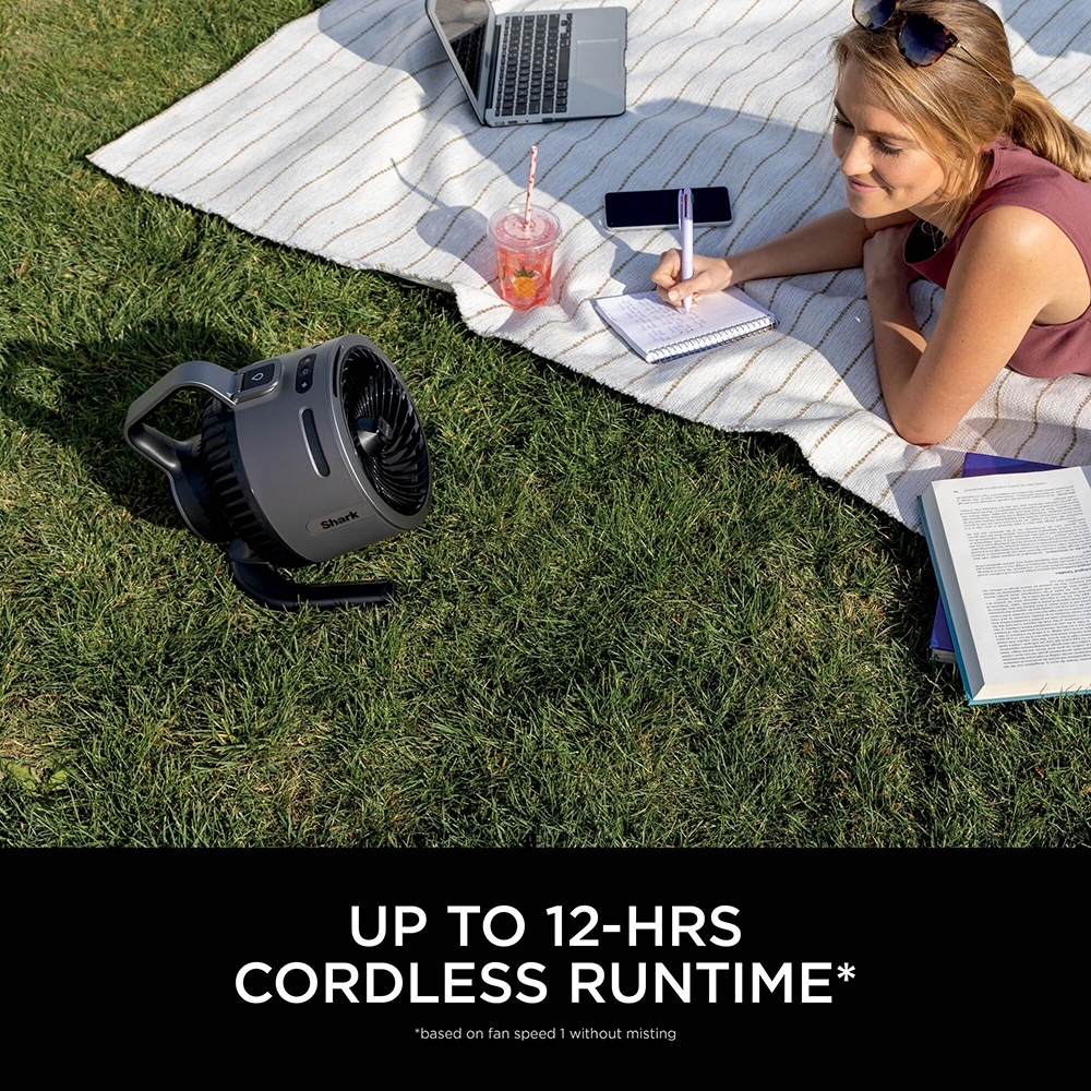 Shark FA050UK FlexBreeze HydroGo Misting Fan, Grey