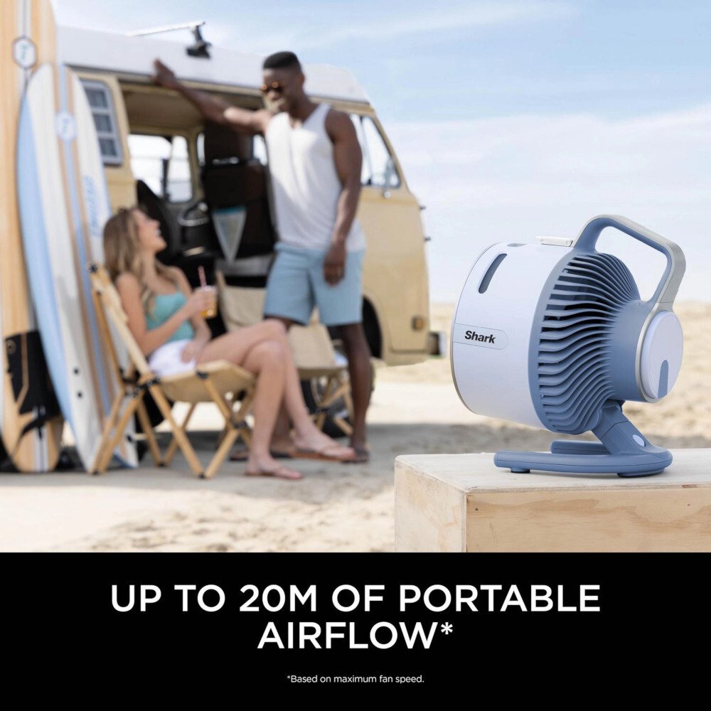 Shark FA050UKBL FlexBreeze HydroGo Misting Fan, Glacier Blue
