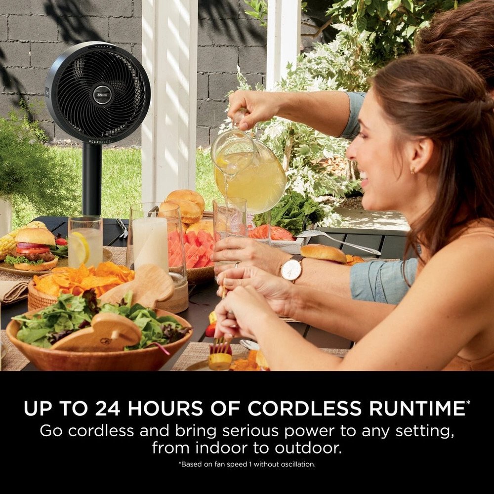 Shark FA220UK FlexBreeze High-Velocity Hybrid Cordless & Corded Fan, Black