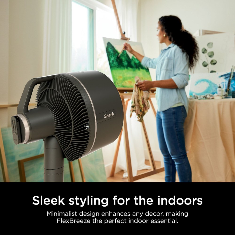 Shark FA220UK FlexBreeze High-Velocity Hybrid Cordless & Corded Fan, Black