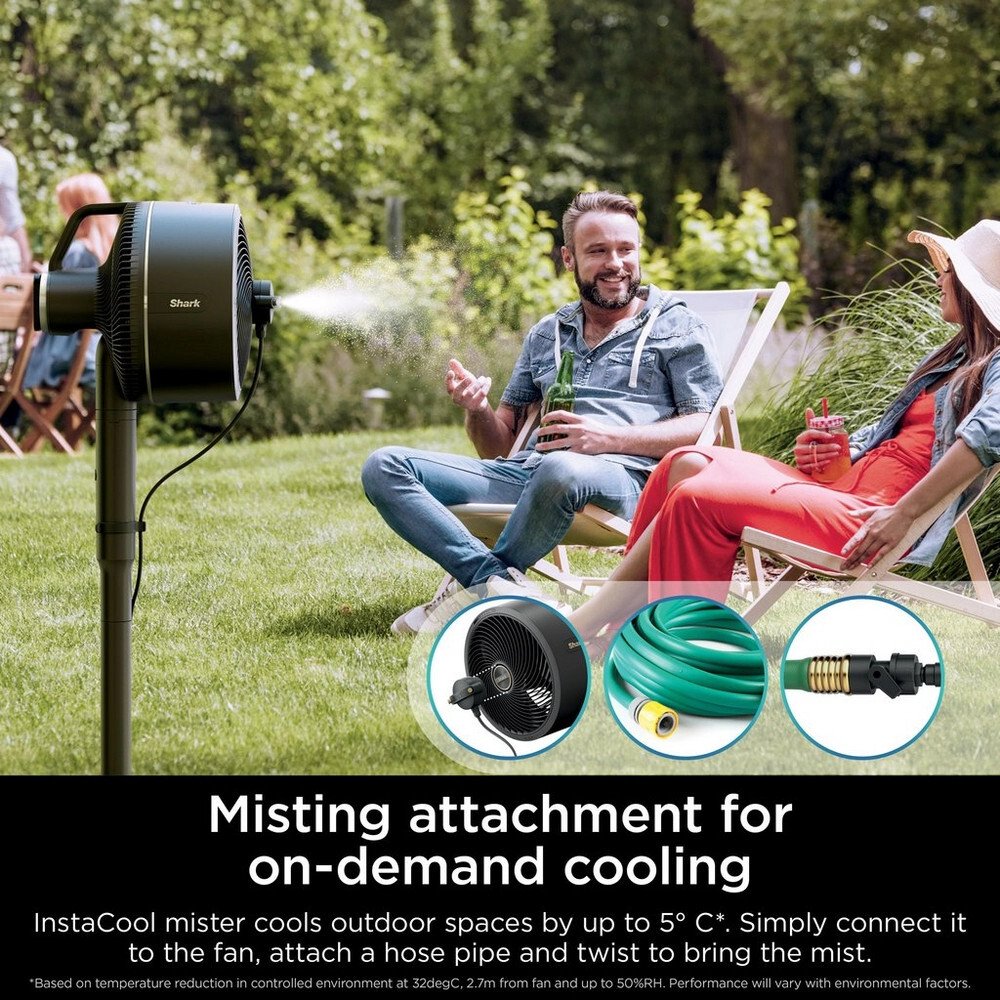 Shark FA220UK FlexBreeze High-Velocity Hybrid Cordless & Corded Fan, Black