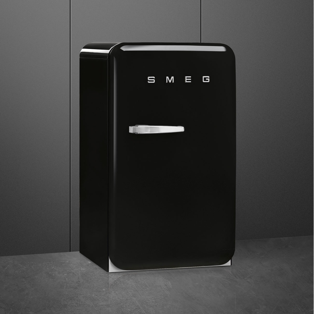 Smeg FAB10HRBL6 Retro Minibar Refrigerator, Black, D Rated