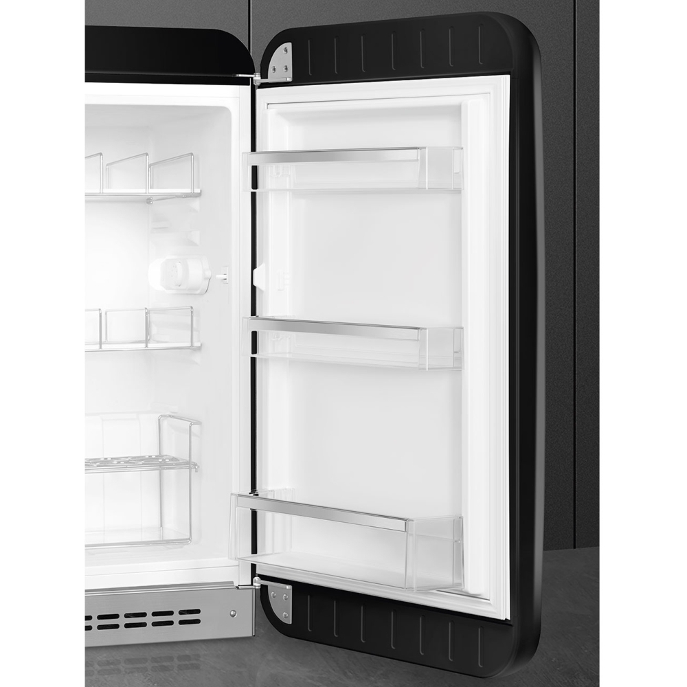 Smeg FAB10HRBL6 Retro Minibar Refrigerator, Black, D Rated