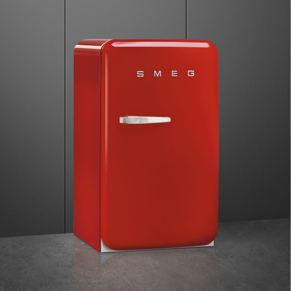 Smeg FAB10HRRD6 Retro Minibar Refrigerator, Red, D Rated