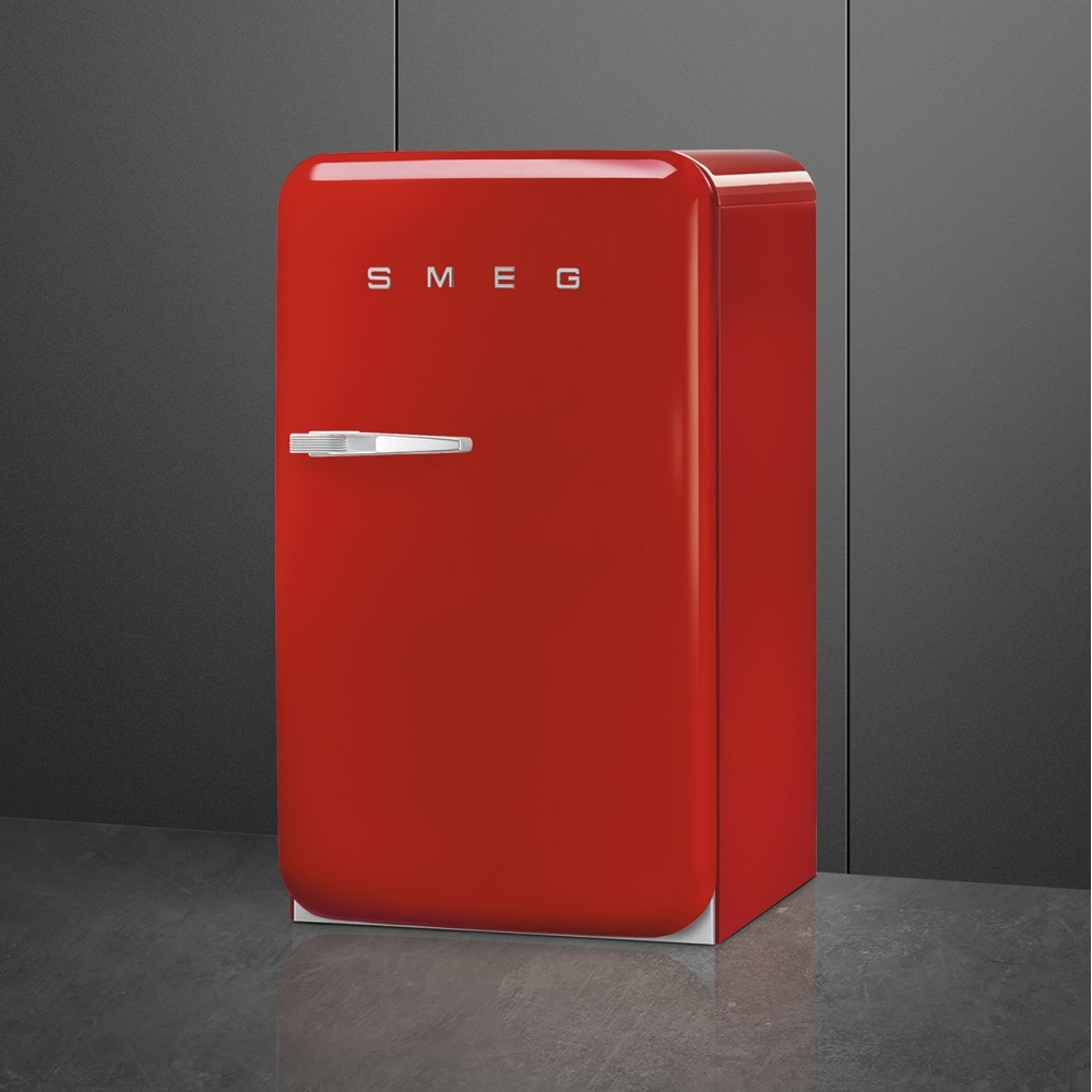 Smeg FAB10HRRD6 Retro Minibar Refrigerator, Red, D Rated