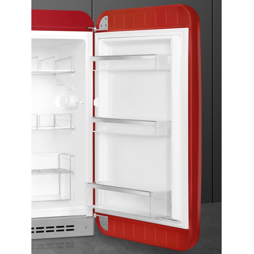 Smeg FAB10HRRD6 Retro Minibar Refrigerator, Red, D Rated