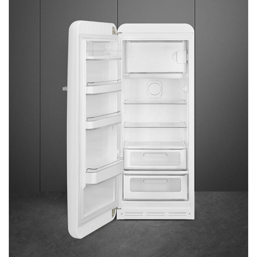 Buy Smeg FAB28LWH5UK Retro Tall Fridge with Ice Box White Marks