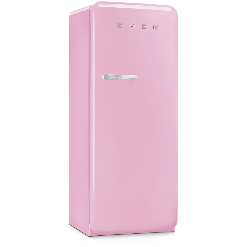 Smeg FAB28RPK6 Retro Tall Fridge with Ice Box, Pink, C Rated