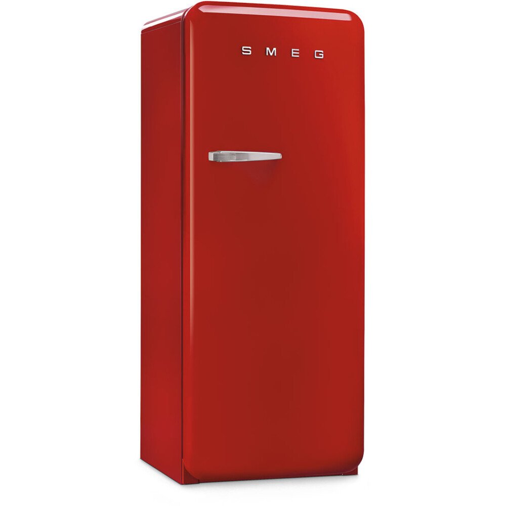 Smeg FAB28RRD6UK Retro Tall Fridge with Ice Box, Red, C Rated