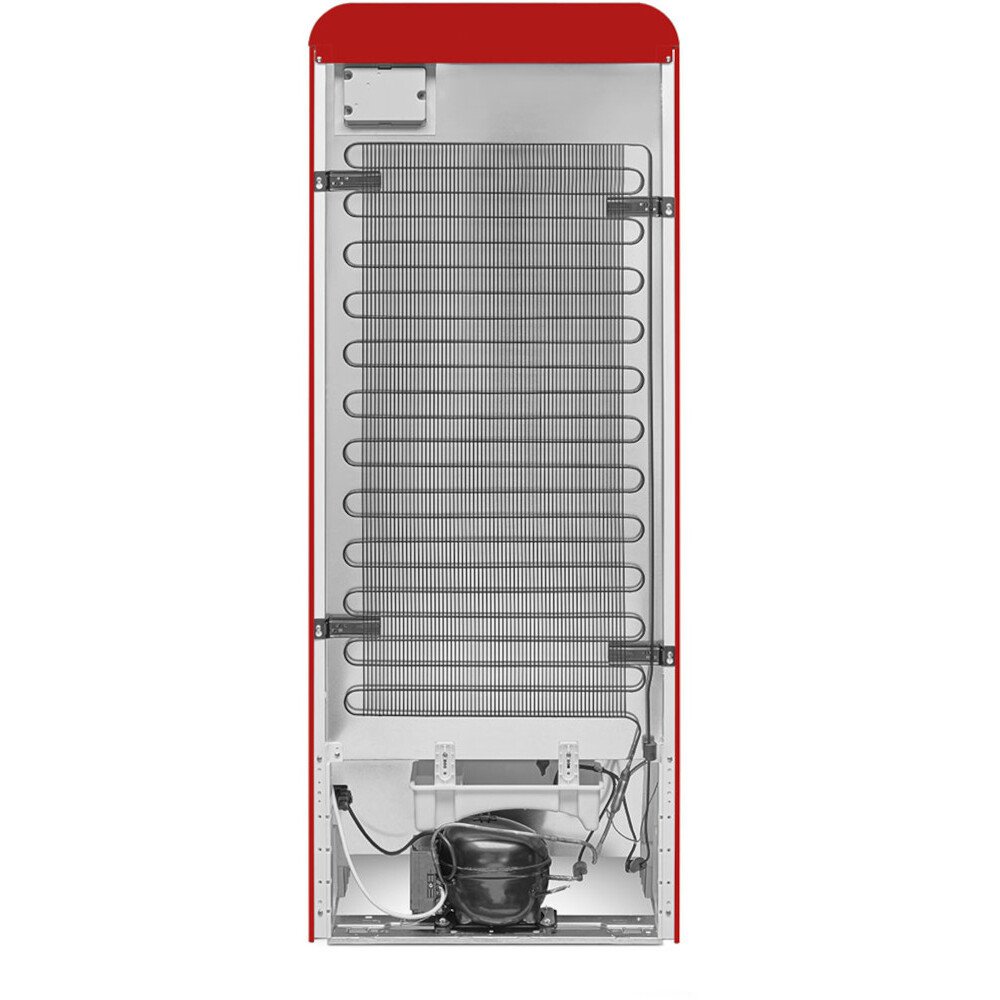 Smeg FAB28RRD6UK Retro Tall Fridge with Ice Box, Red, C Rated