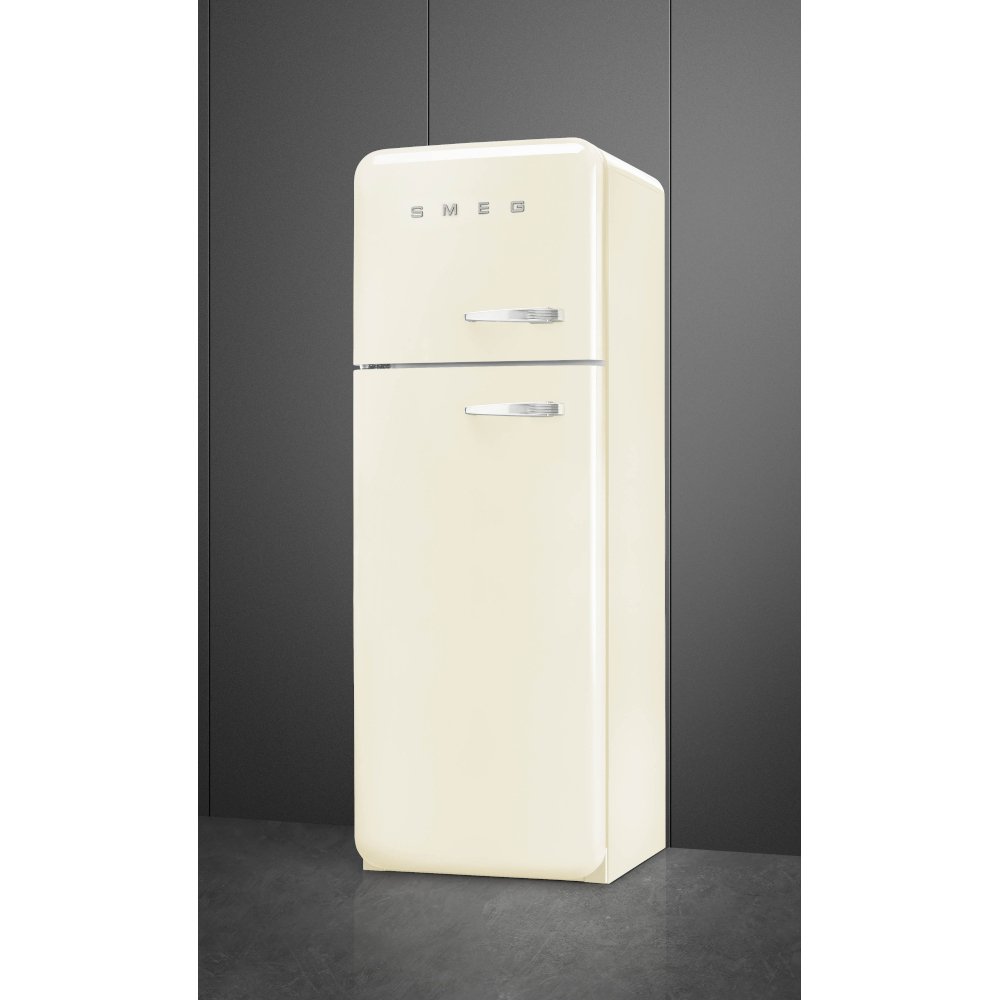 Smeg FAB30LCR6UK Retro Static Fridge Freezer, 80/20, Cream, C Rated