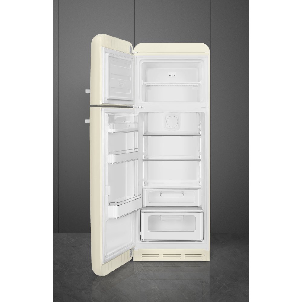 Smeg FAB30LCR6UK Retro Static Fridge Freezer, 80/20, Cream, C Rated