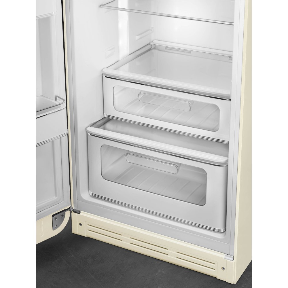 Smeg FAB30LCR6UK Retro Static Fridge Freezer, 80/20, Cream, C Rated