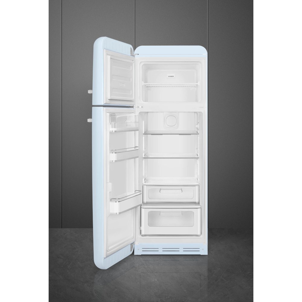 Smeg FAB30LPB6UK Retro Static Fridge Freezer, 80/20, Blue, C Rated