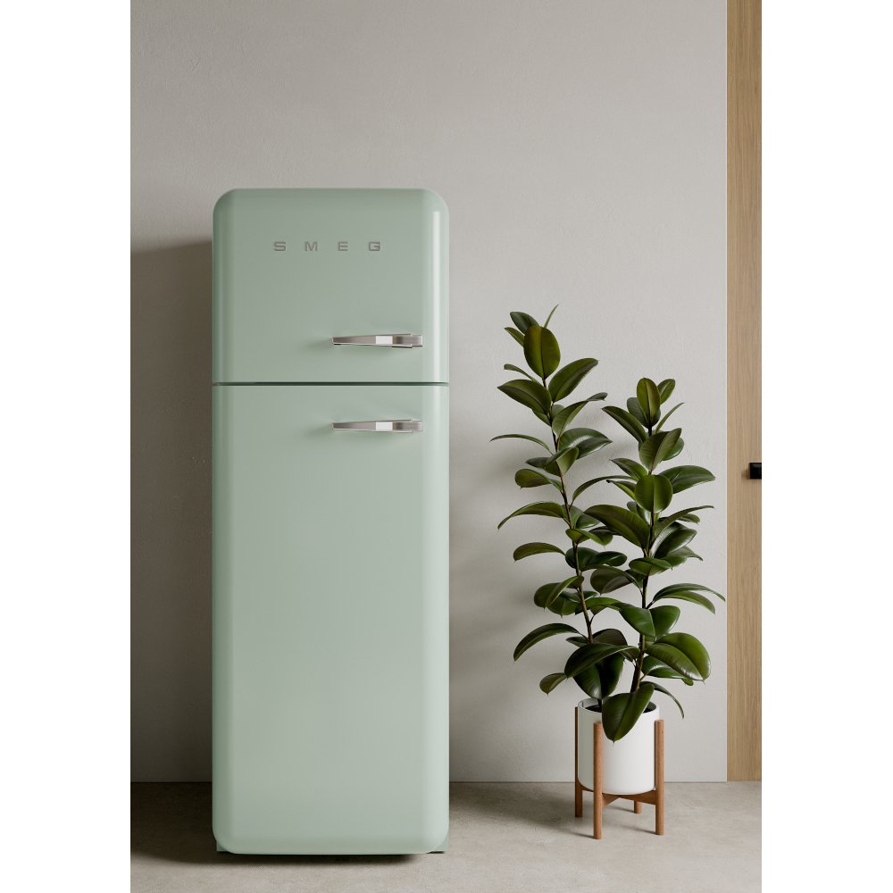 Smeg FAB30LPG6UK Retro Static Fridge Freezer, 80/20, Green, C Rated