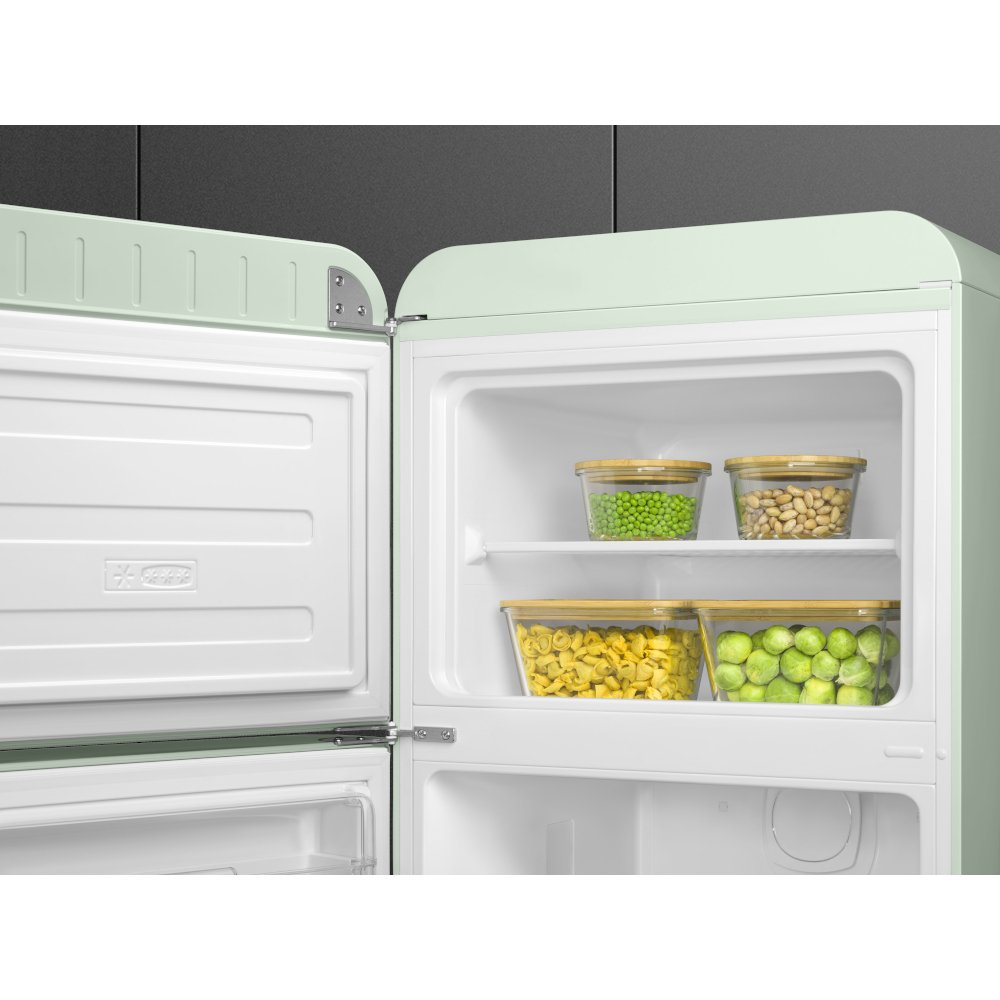 Smeg FAB30LPG6UK Retro Static Fridge Freezer, 80/20, Green, C Rated
