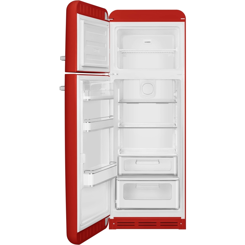 Smeg FAB30LRD5UK Retro Static Fridge Freezer, 80/20, Red, D Rated