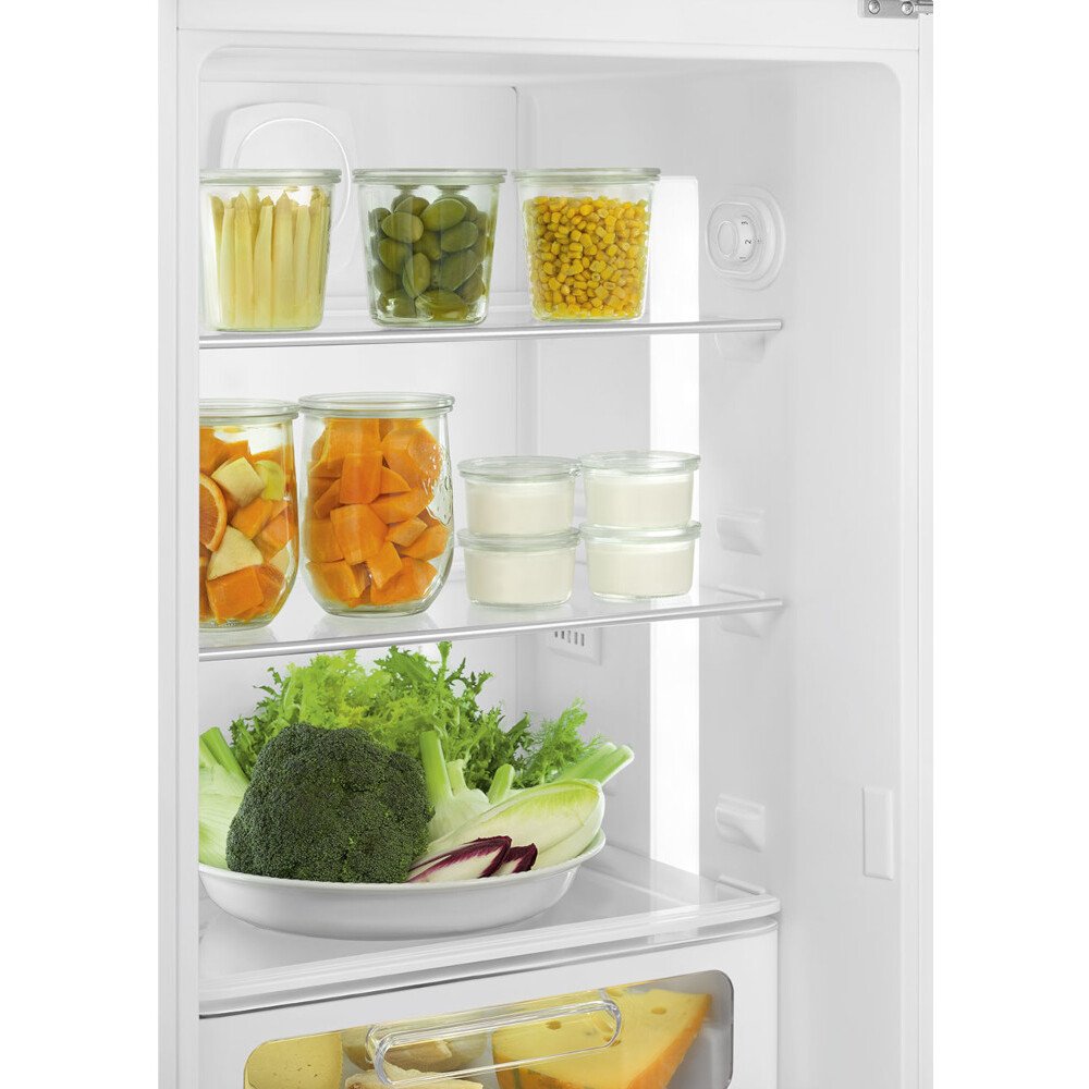Smeg FAB30LWH6UK Retro Static Fridge Freezer, Fixed Hinge, 80/20, White, C Rated