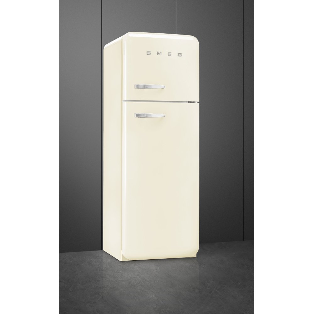 Smeg FAB30RCR6UK Retro Static Fridge Freezer, 80/20, Cream, C Rated