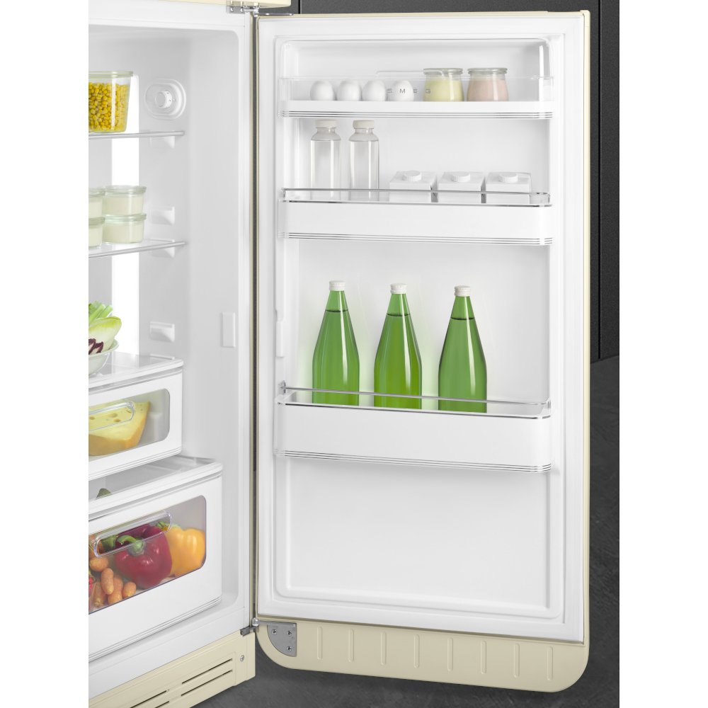Smeg FAB30RCR6UK Retro Static Fridge Freezer, 80/20, Cream, C Rated