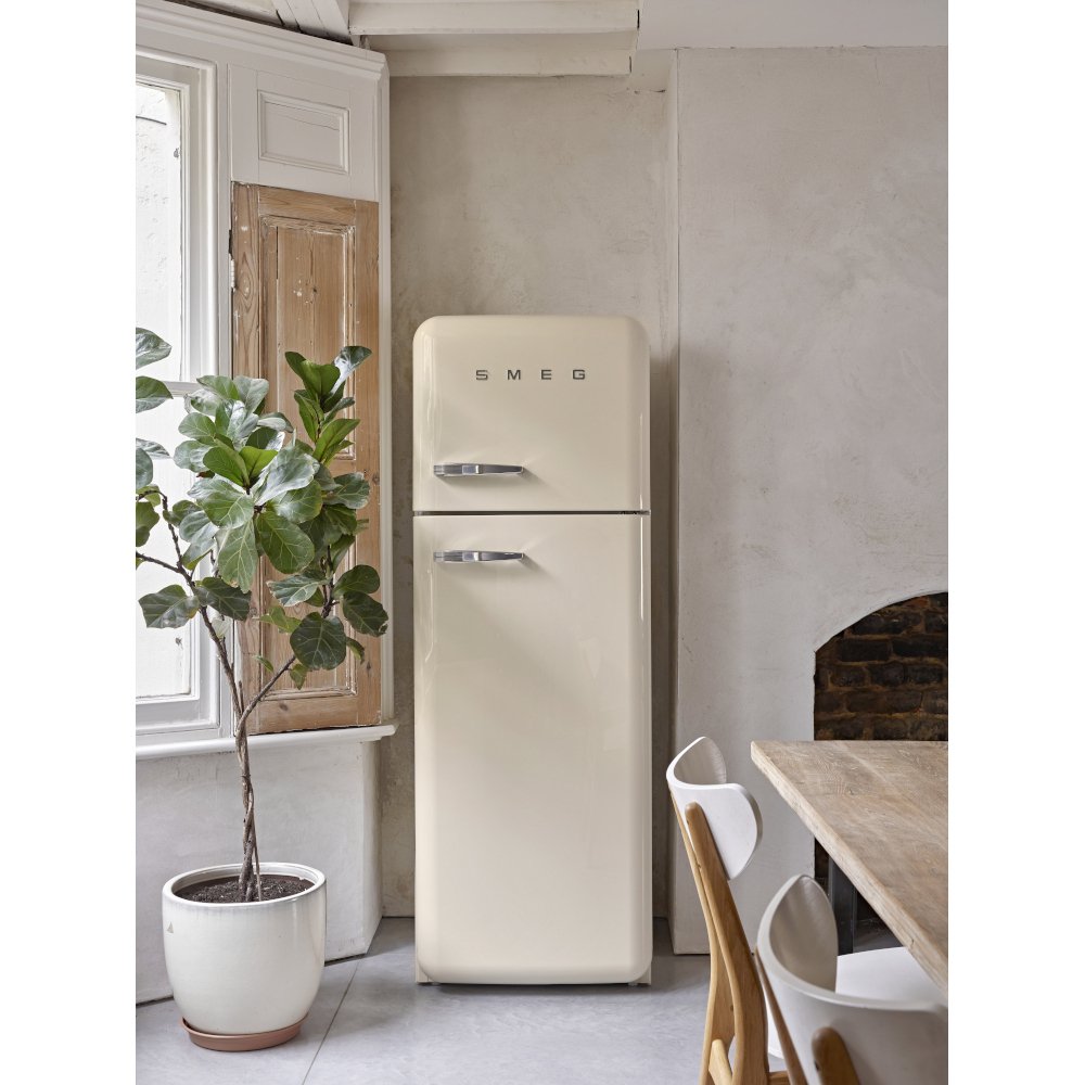 Smeg FAB30RCR6UK Retro Static Fridge Freezer, 80/20, Cream, C Rated