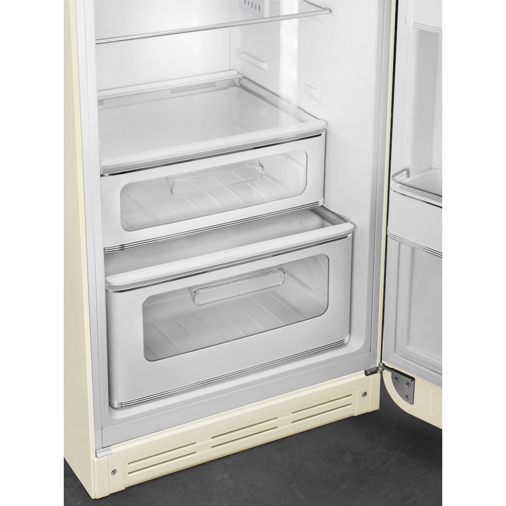 Smeg FAB30RCR6UK Retro Static Fridge Freezer, 80/20, Cream, C Rated