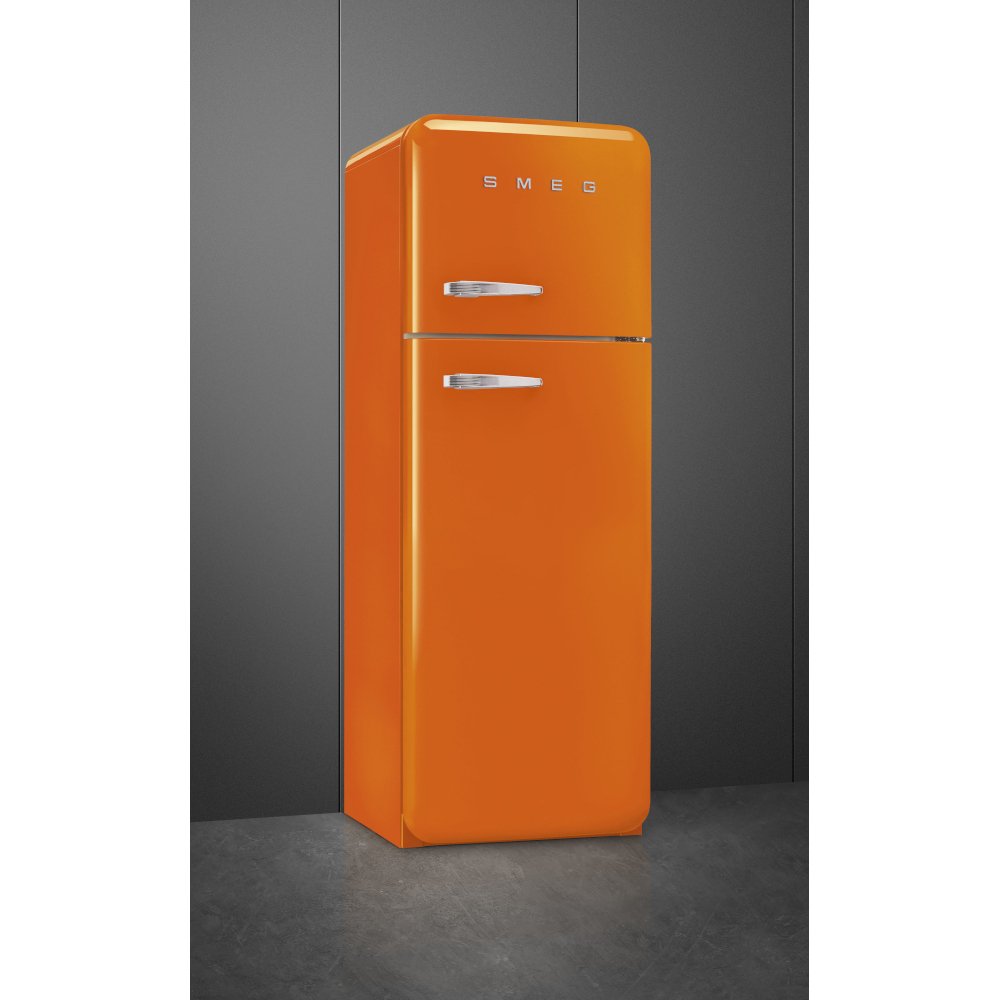 Smeg FAB30ROR6UK Retro Static Fridge Freezer, 80/20, Orange, C Rated