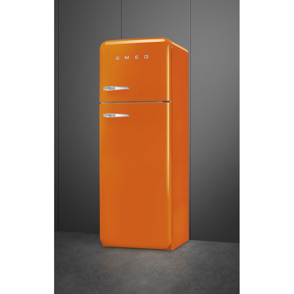 Smeg FAB30ROR6UK Retro Static Fridge Freezer, 80/20, Orange, C Rated