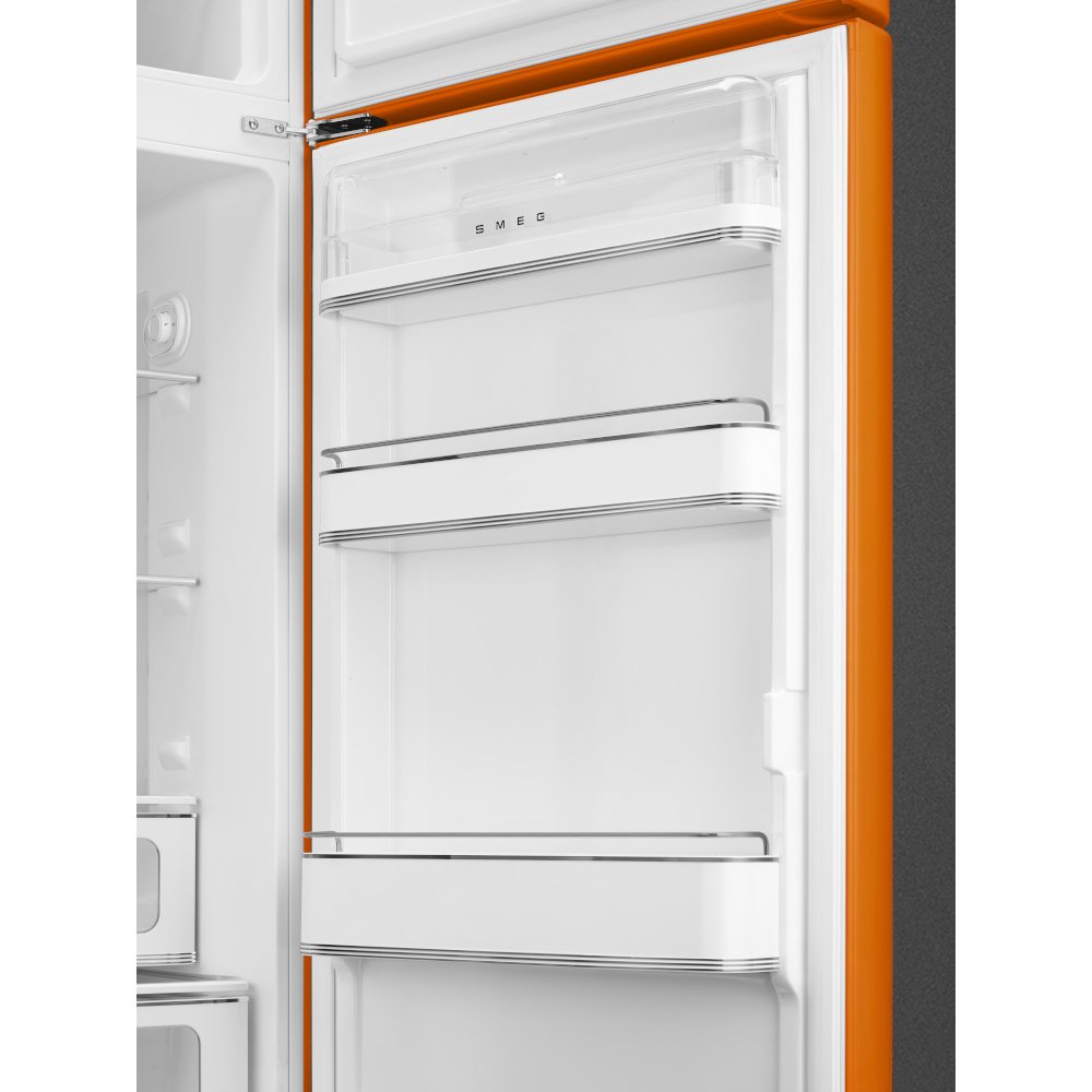 Smeg FAB30ROR6UK Retro Static Fridge Freezer, 80/20, Orange, C Rated