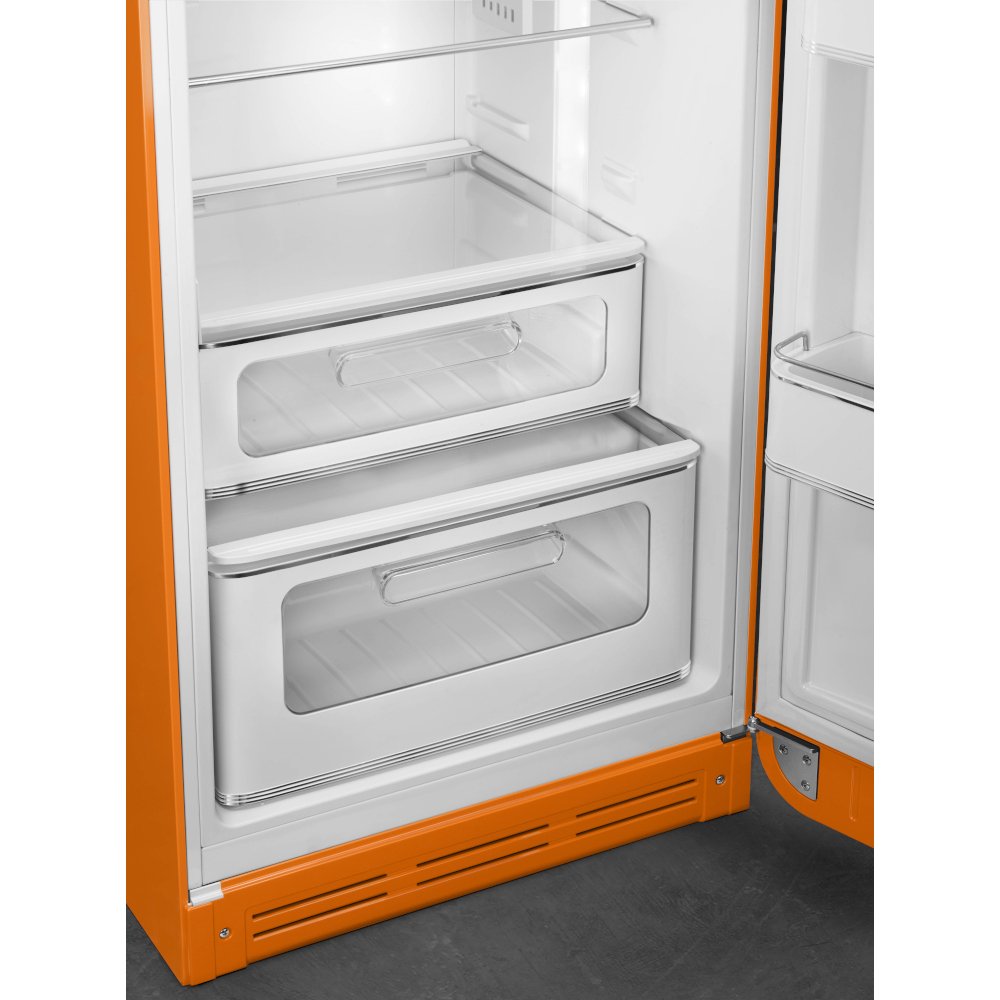 Smeg FAB30ROR6UK Retro Static Fridge Freezer, 80/20, Orange, C Rated
