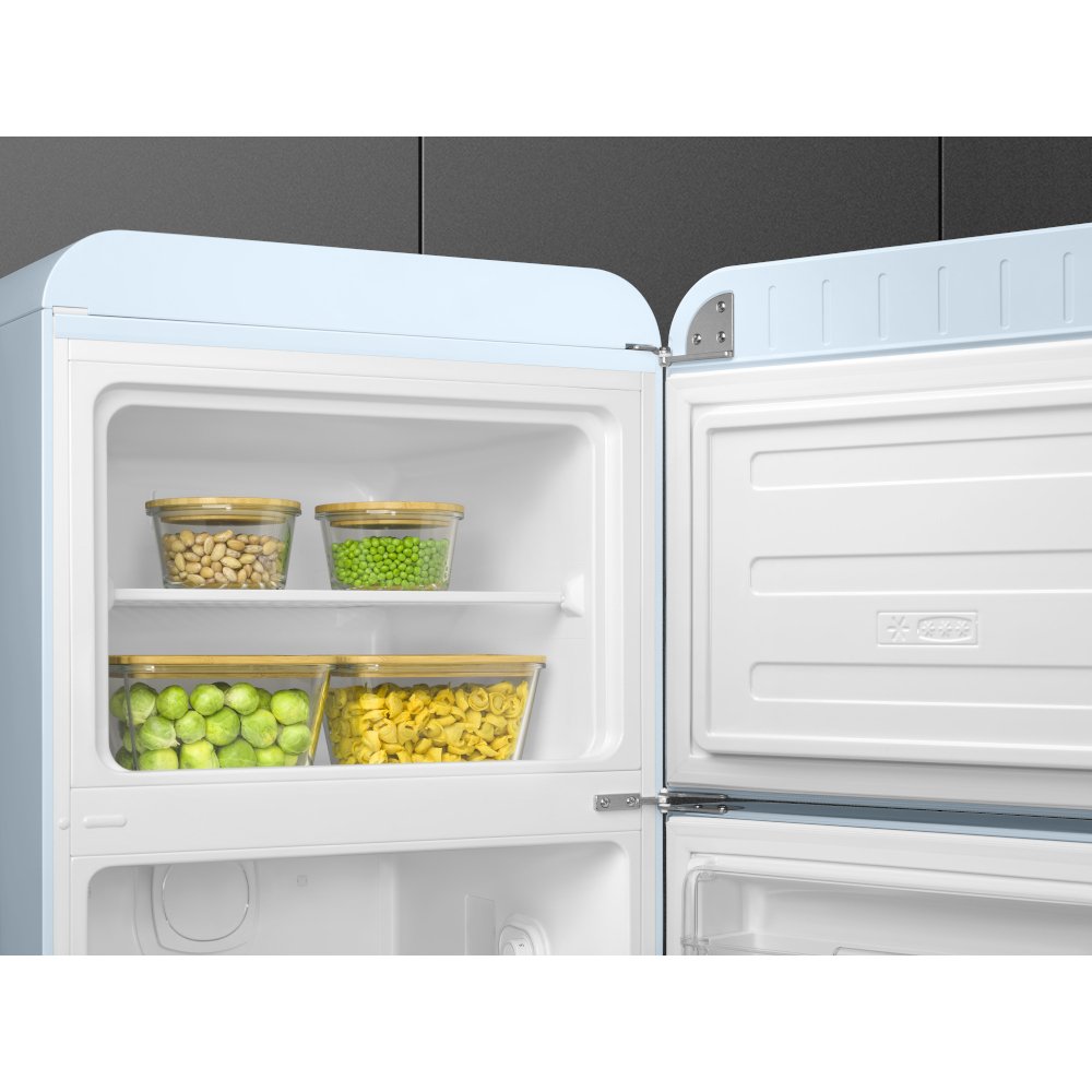 Smeg FAB30RPB6UK Retro Static Fridge Freezer, 80/20, Blue, C Rated