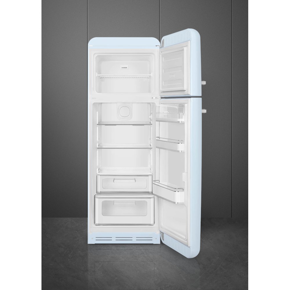 Smeg FAB30RPB6UK Retro Static Fridge Freezer, 80/20, Blue, C Rated