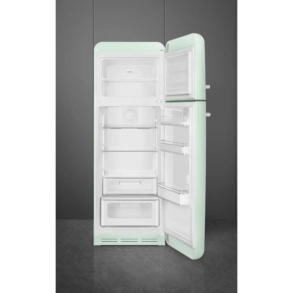 Smeg FAB30RPG6UK Retro Static Fridge Freezer, 80/20, Green, C Rated