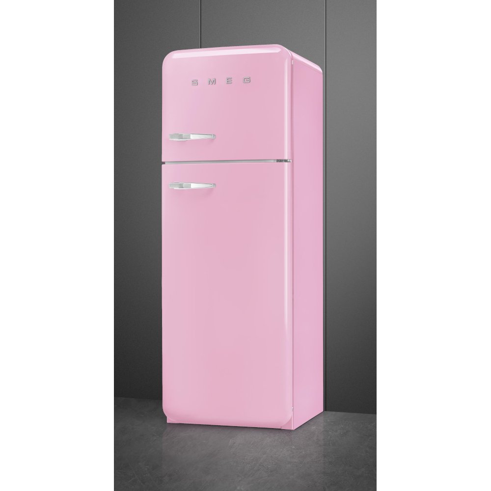 Smeg FAB30RPK6UK Retro Static Fridge Freezer, 80/20, Pink, C Rated